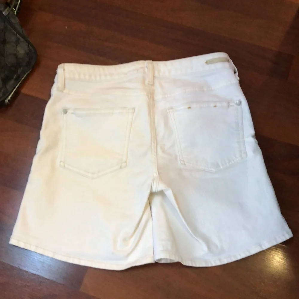 Anthropologie Pilcro & The Letterpress White Denim Bermuda Jeans Shorts Size 27 - Picture 3 of 9